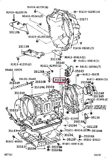 Toyota 90363-35042 Bearing, radial ball(for transmission case adapter) 9036335042: Отличная цена - Купить в Украине на EXIST.UA! 9036335042 Toyota Bearing, radial ball(for transmission case adapter)