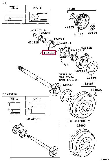 9036340060 Toyota Подшипник ступицы