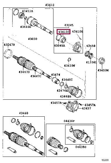 Toyota 90363-C0001 Підшипник напіввісі 90363C0001: Приваблива ціна - Купити в Україні на EXIST.UA! 90363C0001 Toyota Підшипник напіввісі