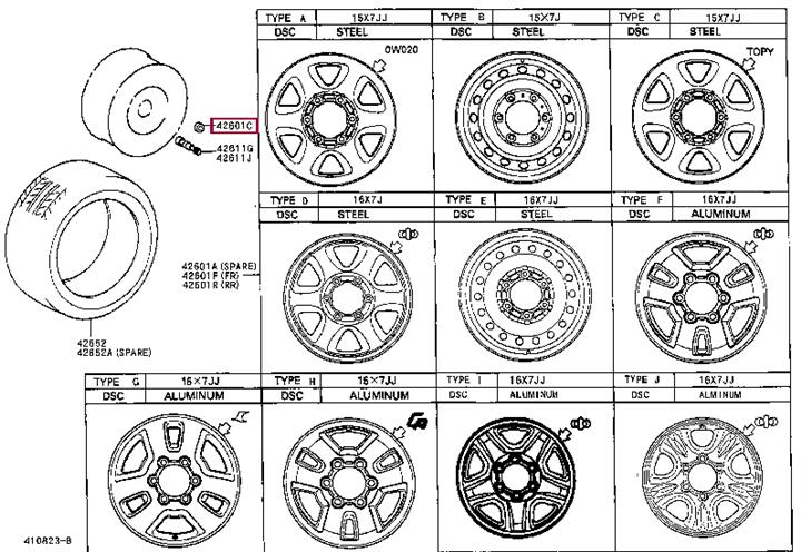 Toyota 90942-01095 Гайка 9094201095: Отличная цена - Купить в Украине на EXIST.UA! 9094201095 Toyota Гайка