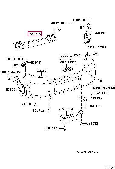 Toyota 52023-0D010 Усилитель бампера 520230D010: Отличная цена - Купить в Украине на EXIST.UA! 520230D010 Toyota Усилитель бампера