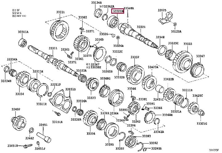 9036533006 Toyota Подшипник вала вторичного