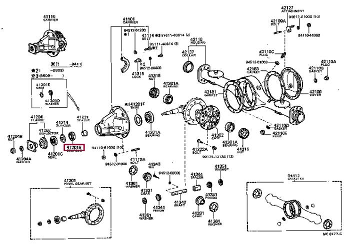 9036630038 Toyota Подшипник редуктора