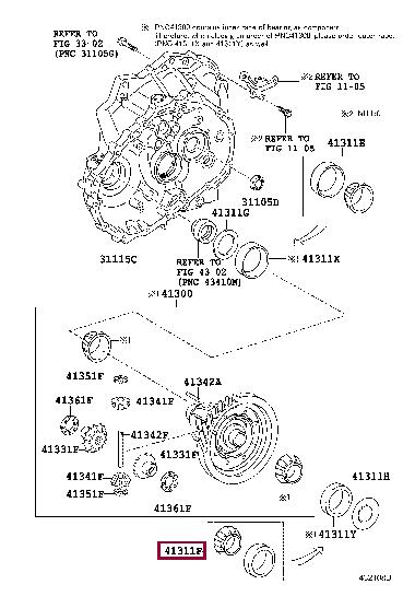 9036642009 Toyota Подшипник дифференциала