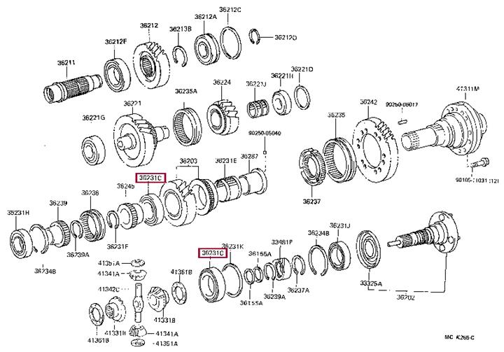 Toyota 90366-48001 Подшипник раздаточной коробки 9036648001: Приваблива ціна - Купити в Україні на EXIST.UA! 9036648001 Toyota Подшипник раздаточной коробки
