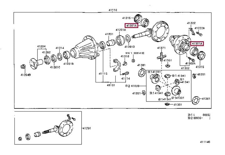 9036675001 Toyota Підшипник редуктора