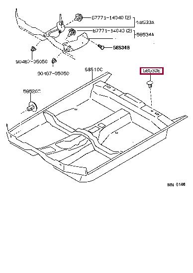 Toyota 90467-06049-22 Кліпса 904670604922: Приваблива ціна - Купити в Україні на EXIST.UA! 904670604922 Toyota Кліпса