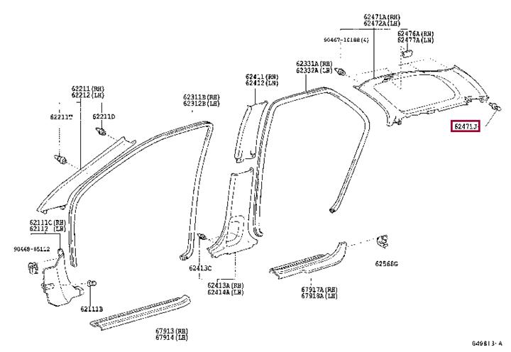 Toyota 90467-07152-B4 Кліпса 9046707152B4: Приваблива ціна - Купити в Україні на EXIST.UA! 9046707152B4 Toyota Кліпса