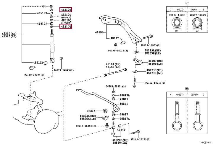 9094802171 Toyota Шайба переднего амортизатора верхн низ