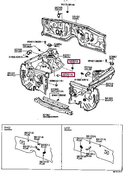 9095001181 Toyota Пробка