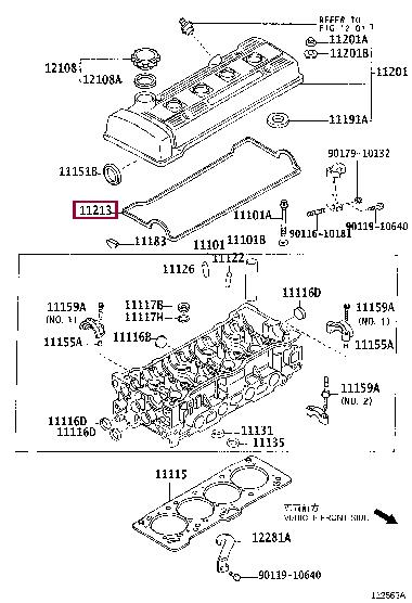 Клапанная прокладка Toyota Vios (Тойота Виос): 1121302080 Toyota Прокладка клапанной крышки