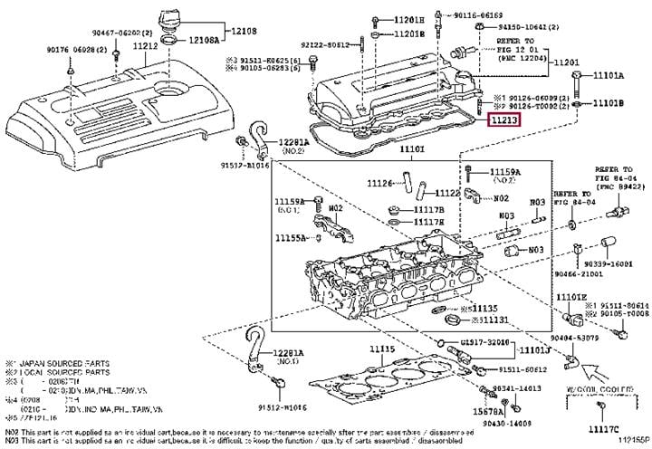 112130D020 Toyota Прокладка клапанной крышки
