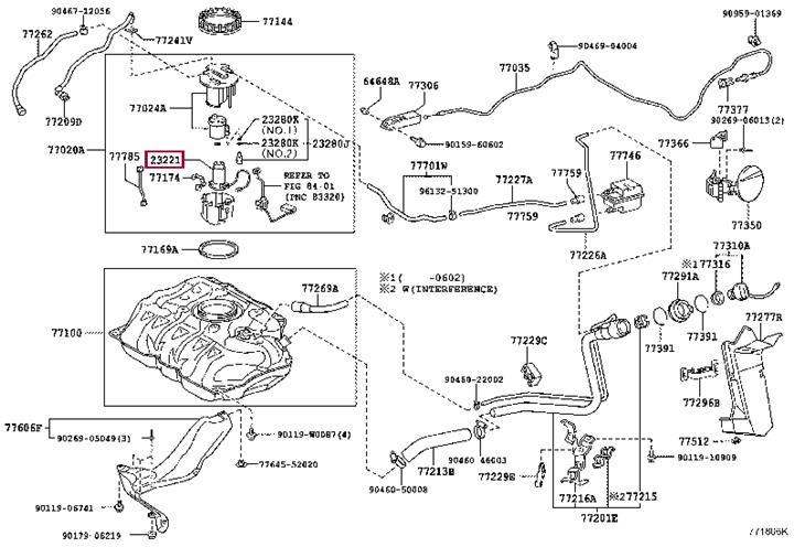 Насосы топливные Toyota Yaris (Тойота Ярис): 232200Q031 Toyota Насос топливный