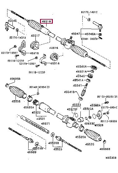 4551012270 Toyota Рульова рейка без ГПК