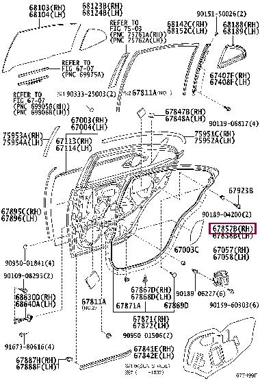 Купити Toyota 67857-33040 за низькою ціною в Україні!