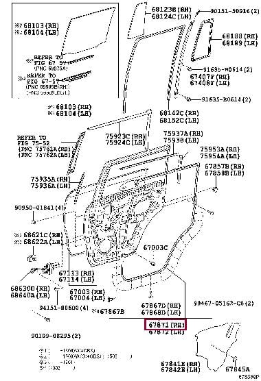 6787160110 Toyota Уплотнитель двери