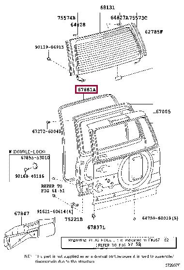 6788160131 Toyota Уплотнитель двери