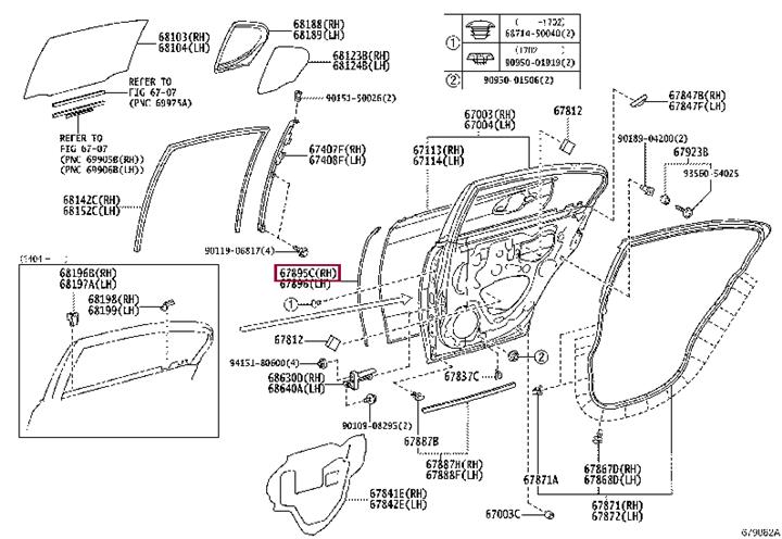 6789530040 Toyota Уплотнитель двери