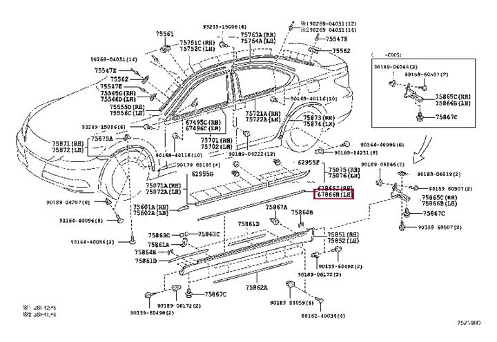 6789650020 Toyota Молдинг