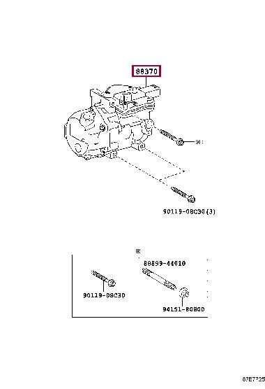 Toyota 88370-76020 Компресор кондиціонера 8837076020: Купити в Україні - Добра ціна на EXIST.UA!