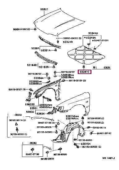 Toyota 90467-09032-C0 Кліпса 9046709032C0: Приваблива ціна - Купити в Україні на EXIST.UA! 9046709032C0 Toyota Кліпса