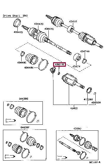 9052022005 Toyota Кольцо стопорное