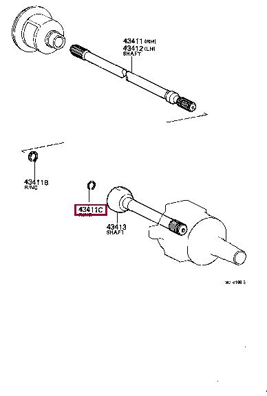 9052027091 Toyota Кільце стопорне