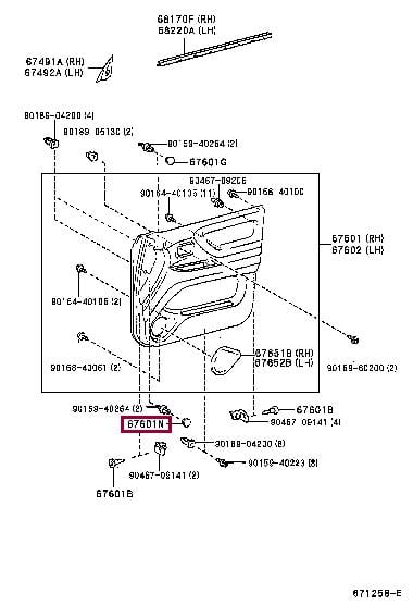 9095001800B6 Toyota Заглушка