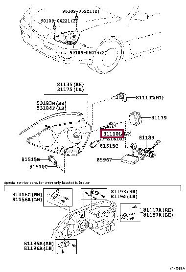 Toyota 90981-20008 Bulb, discharge headlamp 9098120008: Отличная цена - Купить в Украине на EXIST.UA! 9098120008 Toyota Bulb, discharge headlamp
