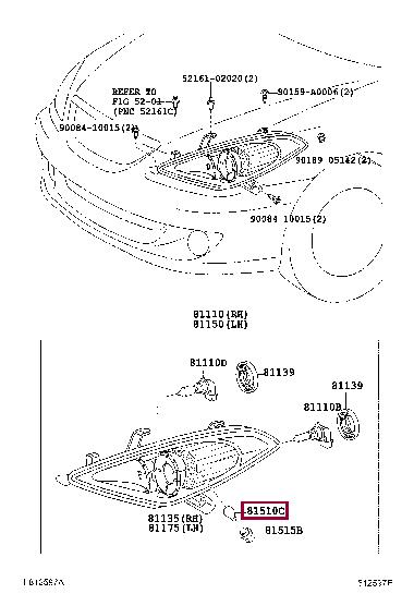90981AF001 Toyota Лампа галогенная 12В