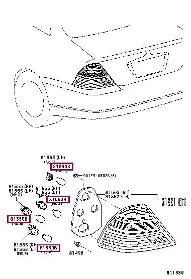 90981WC007 Toyota Лампа галогенная 12В