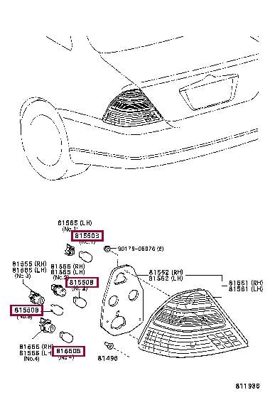 90981WC008 Toyota Лампа галогенная 12В