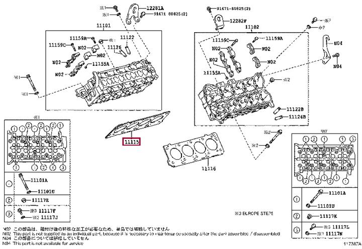 1111551030A0 Toyota Прокладка ГБЦ