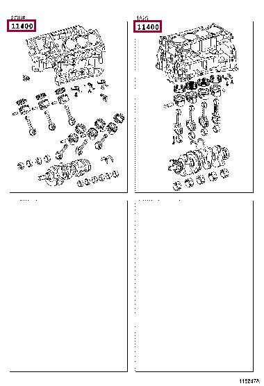 1140036050 Toyota Блок циліндрів