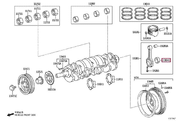 130410C02004 Toyota Вкладыши шатунные