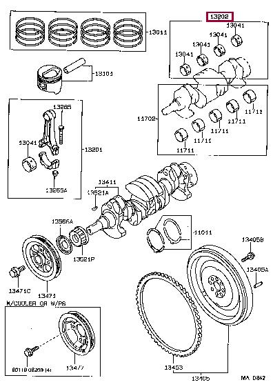 1320411010 Toyota Вкладыши шатунные