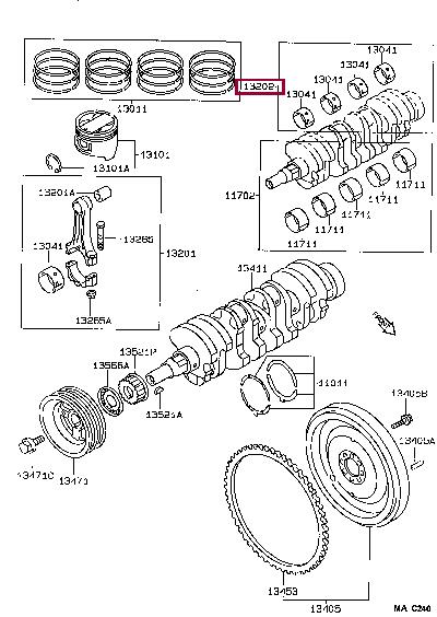 1320416071 Toyota Вкладыши