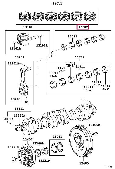 1320446023 Toyota Вкладыши