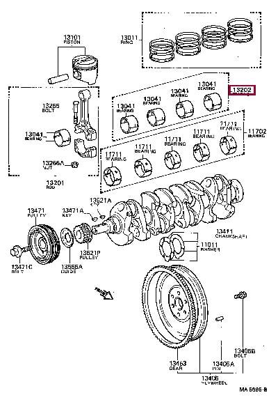 1320463020 Toyota Вкладыши