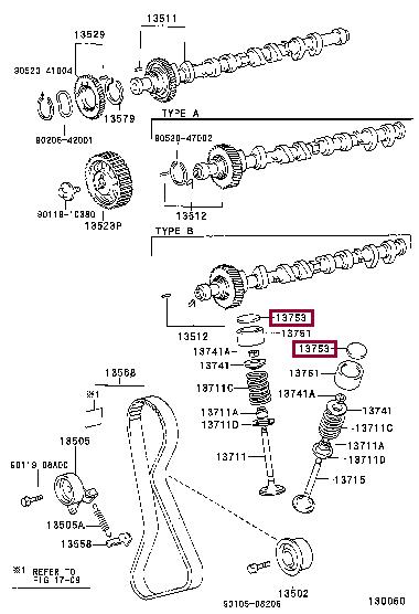 1375316421 Toyota Шайба клапана, регулировочная