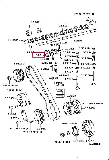 Купити Toyota 13801-17010 за низькою ціною в Україні!