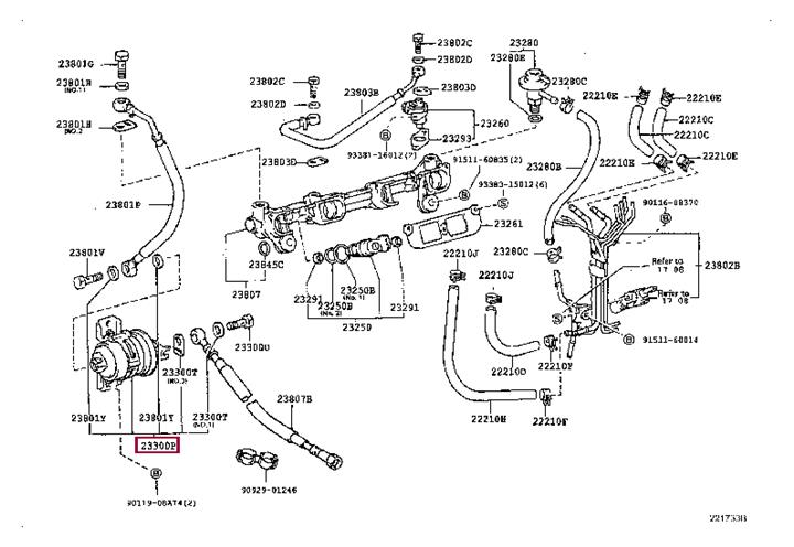 2330079515 Toyota Топливный фильтр
