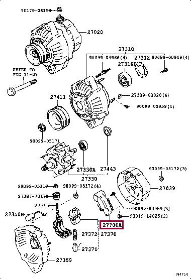 2770035041 Toyota Регулятор напруги