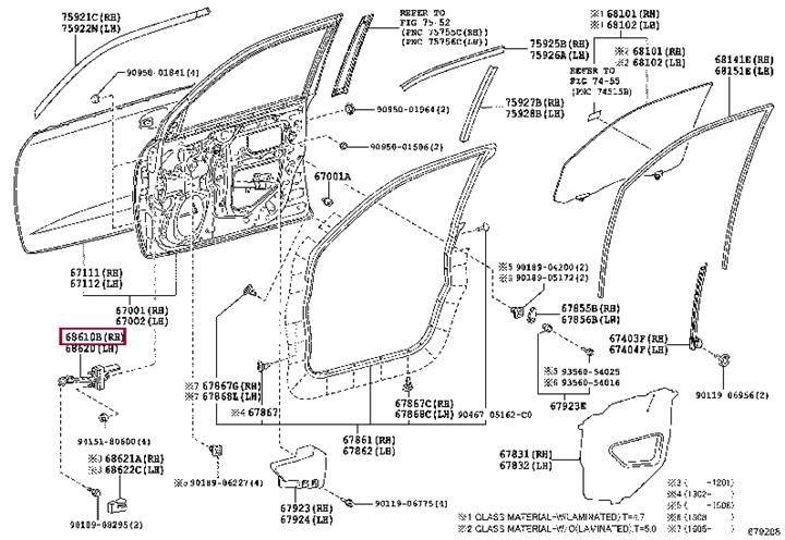 6861060111 Toyota Ограничитель двери