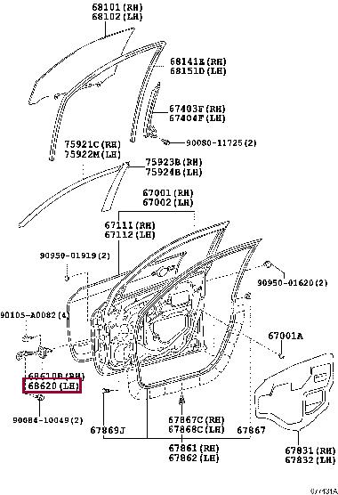 Toyota 686200R010 Ограничитель передней двери, левый 686200R010: Отличная цена - Купить в Украине на EXIST.UA! 686200R010 Toyota Ограничитель передней двери, левый