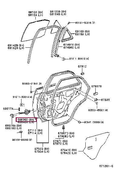 6863048010 Toyota Обмежувач дверей