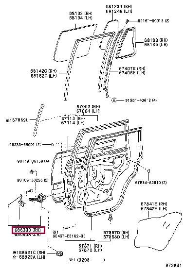 6863060091 Toyota Ограничитель двери