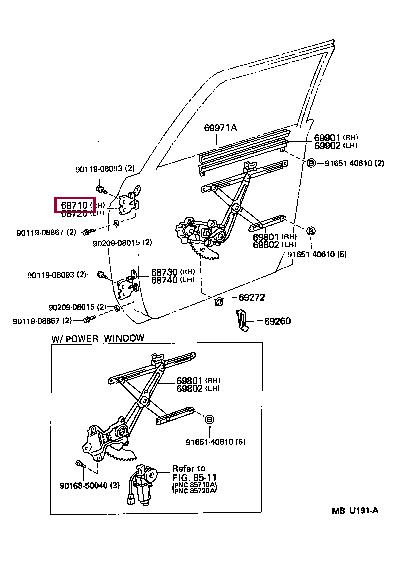 6871060030 Toyota Петля двери