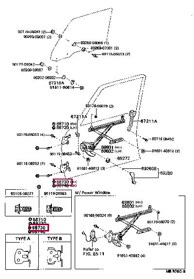 6873060020 Toyota Петля двери