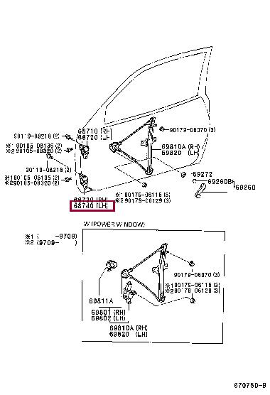 6874022060 Toyota Петля двери